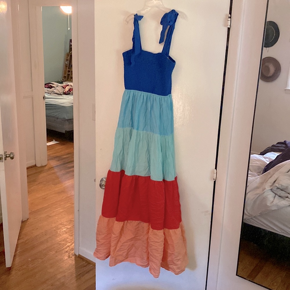 Small Color Block Maxi Dress from Red Dress